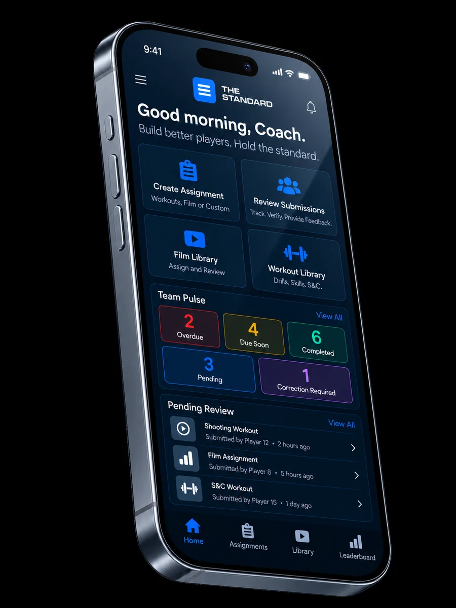 The Standard Coach Home displayed on a smartphone